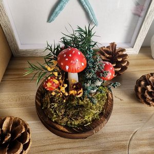 Red Vintage Mushroom Lamp