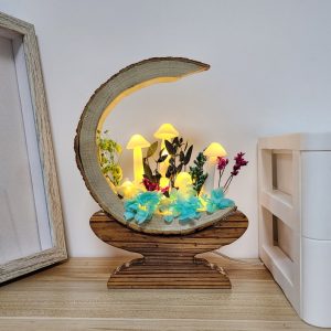 Moon & Dried Flower Decorative Lamp