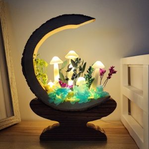 Moon & Dried Flower Decorative Lamp