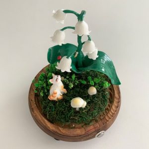 Lily of the Valley Night Light Cat & Flower Lights Wild Mushroom Lamp