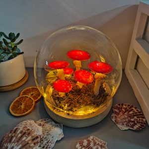 Forest Five Red Mushrooms Lamp