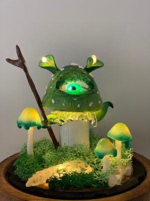 Green Poisonous Mushroom Lamp Vintage Night Light