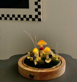 Natural Quartz Crystal Cute Mushroom Lamp