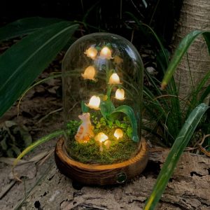 Lily of the Valley Night Light Cat & Flower Lights Wild Mushroom Lamp