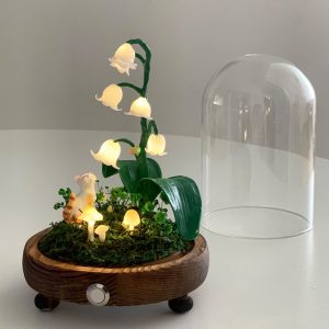 Lily of the Valley Night Light Cat & Flower Lights Wild Mushroom Lamp