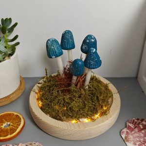 Blue Skinny Mushroom Lamp