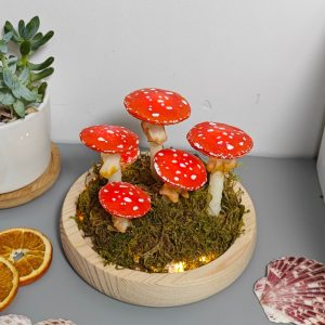 Forest Five Red Mushrooms Lamp