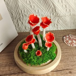 Red Quirky Mushroom Lamp