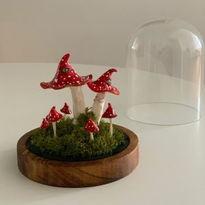 Red Poisonous Vintage Mushroom Lamp