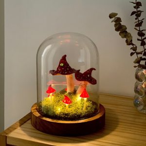 Red Poisonous Vintage Mushroom Lamp