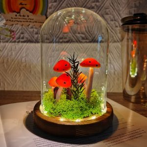 Crystal Orange Forest Mushroom Light