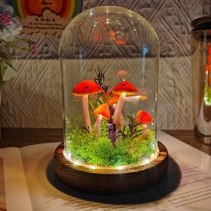 Crystal Orange Forest Mushroom Light