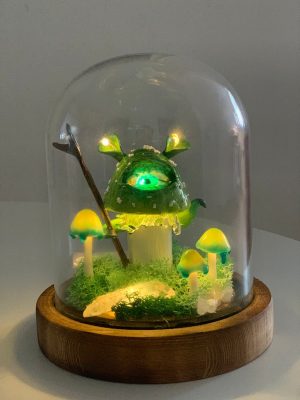 Green Poisonous Mushroom Lamp Vintage Night Light