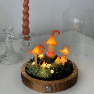 Cute Mushroom Night light with Crystal