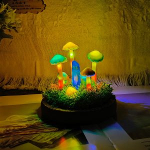 Elegant Crystal Colorful Mushroom Lamp