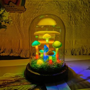 Elegant Crystal Colorful Mushroom Lamp