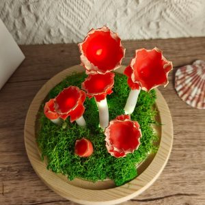 Red Quirky Mushroom Lamp