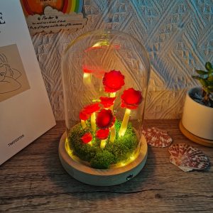 Red Quirky Mushroom Lamp