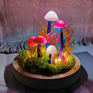 Dried Flower Mushroom Lamp