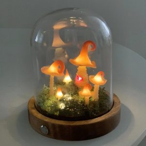 Cute Mushroom Night light with Crystal