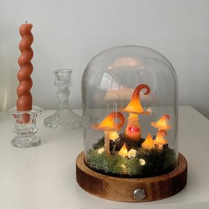 Cute Mushroom Night light with Crystal