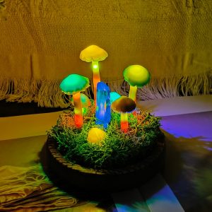 Elegant Crystal Colorful Mushroom Lamp