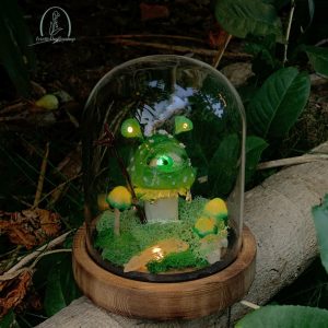 Green Poisonous Mushroom Lamp Vintage Night Light