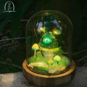 Green Poisonous Mushroom Lamp Vintage Night Light