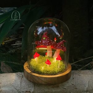 Red Poisonous Vintage Mushroom Lamp