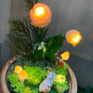 Tulip lamp Mushroom Lamp Cute Cat & Birth Flower Lamp