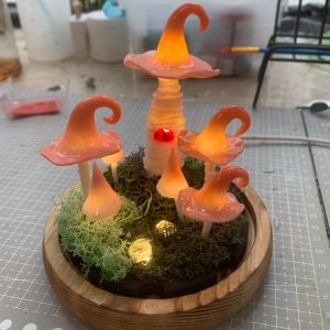 Cute Mushroom Night light with Crystal