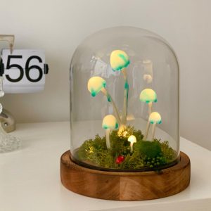 Wild Growing Mushrooms Lamp with ladybug