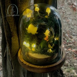 Cute Fairy Night Light Tree Hole with Mushroom Lamp