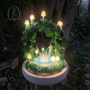 Whimsical Forest & Ocean Mushroom Lamp