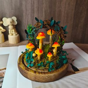 Hand Painted Forest Mushroom Lamp