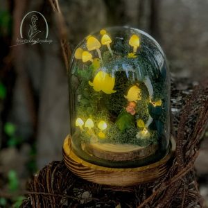 Cute Fairy Night Light Tree Hole with Mushroom Lamp