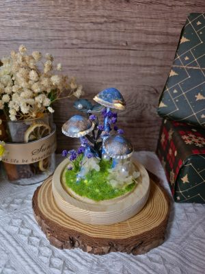 Wonderland Mushroom Room Lamp Dried Flower Night Light