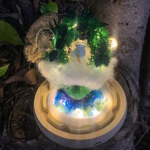 Cat and Mushroom Night Light Pet Sympathy Memorial Gift