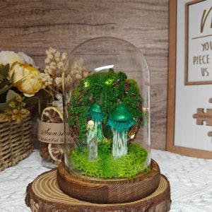 Hand Painted Green Mushroom LED Night Light