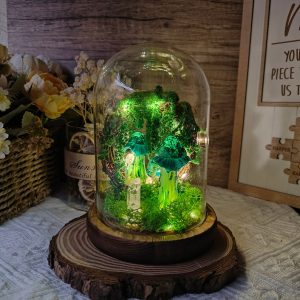 Hand Painted Green Mushroom LED Night Light